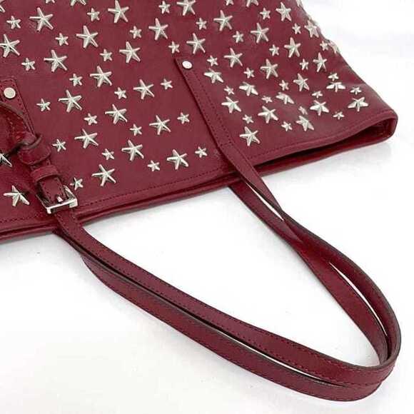 JIMMY CHOO Red Leather Tote Bag - Picture 7 of 11